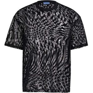 Mugler H&M Swirling Star Mesh T-shirt Mens